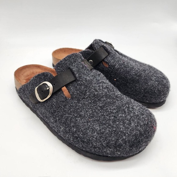 L.L. Bean Shoes - LL Bean Gray Wool Felt Clog Buckle Women's 40 US 8.5 Gorpcore Cabin